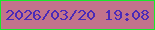 文字の大きさ：2、枠の色：18e82c、背景の色：c2738c、文字の色：4b2ab7 無料ブログパーツのブログ時計