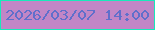 文字の大きさ：5、枠の色：18e9ba、背景の色：c186c6、文字の色：606fcb 無料ブログパーツのブログ時計