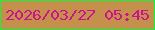 文字の大きさ：3、枠の色：18f03e、背景の色：c4904c、文字の色：cc128c 無料ブログパーツのブログ時計