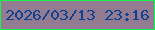 文字の大きさ：4、枠の色：18f24d、背景の色：937c91、文字の色：0f4290 無料ブログパーツのブログ時計