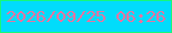 文字の大きさ：3、枠の色：18f77a、背景の色：01dcfb、文字の色：e873a0 無料ブログパーツのブログ時計