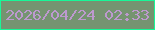 文字の大きさ：4、枠の色：18f798、背景の色：759471、文字の色：bd99cf 無料ブログパーツのブログ時計