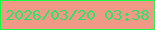 文字の大きさ：4、枠の色：18fa43、背景の色：f19987、文字の色：2ae569 無料ブログパーツのブログ時計
