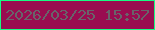 文字の大きさ：1、枠の色：18fc83、背景の色：990d50、文字の色：68646a 無料ブログパーツのブログ時計
