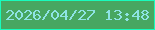 文字の大きさ：2、枠の色：18fcbd、背景の色：47a761、文字の色：8ee3e4 無料ブログパーツのブログ時計