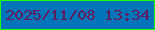 文字の大きさ：5、枠の色：18fd0b、背景の色：0174ba、文字の色：5e1c5f 無料ブログパーツのブログ時計