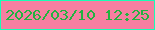 文字の大きさ：1、枠の色：18feb5、背景の色：f67fa1、文字の色：22b340 無料ブログパーツのブログ時計
