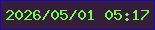 文字の大きさ：2、枠の色：1906b2、背景の色：361d39、文字の色：73fc4e 無料ブログパーツのブログ時計