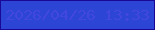 文字の大きさ：1、枠の色：190796、背景の色：2d45d5、文字の色：4248df 無料ブログパーツのブログ時計