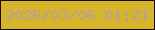 文字の大きさ：4、枠の色：190901、背景の色：d6b52a、文字の色：b69f9c 無料ブログパーツのブログ時計