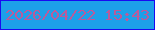 文字の大きさ：1、枠の色：1909f1、背景の色：1da0e9、文字の色：ba5b9b 無料ブログパーツのブログ時計