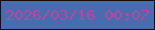 文字の大きさ：3、枠の色：190b0c、背景の色：486dae、文字の色：be43a4 無料ブログパーツのブログ時計