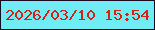 文字の大きさ：1、枠の色：190b1c、背景の色：6fedf5、文字の色：d42214 無料ブログパーツのブログ時計
