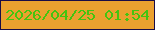 文字の大きさ：3、枠の色：190b46、背景の色：eaa02f、文字の色：44c410 無料ブログパーツのブログ時計