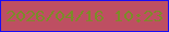 文字の大きさ：1、枠の色：190cf5、背景の色：be4f62、文字の色：7b8c29 無料ブログパーツのブログ時計