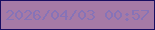 文字の大きさ：3、枠の色：190d61、背景の色：a67aa6、文字の色：8773b7 無料ブログパーツのブログ時計