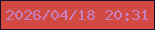 文字の大きさ：2、枠の色：19102e、背景の色：d14940、文字の色：c680bf 無料ブログパーツのブログ時計