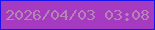 文字の大きさ：1、枠の色：1912f0、背景の色：a63ac0、文字の色：b486b4 無料ブログパーツのブログ時計