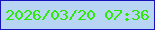 文字の大きさ：5、枠の色：1913bb、背景の色：b8d5f4、文字の色：2ee906 無料ブログパーツのブログ時計