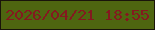 文字の大きさ：2、枠の色：19140a、背景の色：4e6510、文字の色：84191f 無料ブログパーツのブログ時計