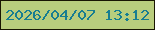 文字の大きさ：5、枠の色：191502、背景の色：b9cd7d、文字の色：177d91 無料ブログパーツのブログ時計