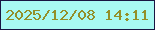 文字の大きさ：2、枠の色：191542、背景の色：a8f9f2、文字の色：938f29 無料ブログパーツのブログ時計