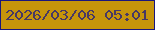 文字の大きさ：1、枠の色：19167e、背景の色：c6950b、文字の色：473864 無料ブログパーツのブログ時計