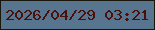 文字の大きさ：3、枠の色：19170b、背景の色：587590、文字の色：4b100a 無料ブログパーツのブログ時計