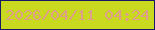 文字の大きさ：1、枠の色：191a65、背景の色：c8d920、文字の色：dd9f89 無料ブログパーツのブログ時計