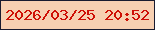 文字の大きさ：4、枠の色：191b30、背景の色：f7d0b2、文字の色：ce1006 無料ブログパーツのブログ時計
