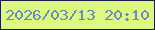 文字の大きさ：1、枠の色：191c46、背景の色：def980、文字の色：678cbe 無料ブログパーツのブログ時計