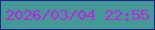 文字の大きさ：2、枠の色：192492、背景の色：449996、文字の色：c51de8 無料ブログパーツのブログ時計