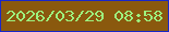 文字の大きさ：4、枠の色：1927c9、背景の色：8a590e、文字の色：9df27e 無料ブログパーツのブログ時計