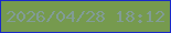文字の大きさ：5、枠の色：1929c9、背景の色：769a4e、文字の色：819c96 無料ブログパーツのブログ時計