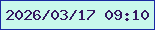 文字の大きさ：1、枠の色：192aa3、背景の色：c9f8ec、文字の色：351861 無料ブログパーツのブログ時計