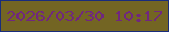 文字の大きさ：4、枠の色：192c7d、背景の色：736523、文字の色：70277f 無料ブログパーツのブログ時計
