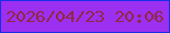 文字の大きさ：4、枠の色：192ee7、背景の色：9c30f1、文字の色：922743 無料ブログパーツのブログ時計