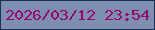 文字の大きさ：4、枠の色：19305a、背景の色：7d8eb0、文字の色：950673 無料ブログパーツのブログ時計