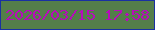 文字の大きさ：2、枠の色：1930a2、背景の色：547e4a、文字の色：b80bbb 無料ブログパーツのブログ時計