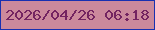 文字の大きさ：2、枠の色：1930b1、背景の色：cc899c、文字の色：742461 無料ブログパーツのブログ時計