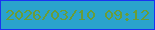 文字の大きさ：3、枠の色：1933f1、背景の色：2aa3cc、文字の色：699d37 無料ブログパーツのブログ時計