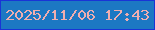文字の大きさ：3、枠の色：1934d6、背景の色：1c78c3、文字の色：efaeaf 無料ブログパーツのブログ時計