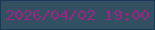 文字の大きさ：5、枠の色：193854、背景の色：325061、文字の色：9b2682 無料ブログパーツのブログ時計
