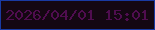 文字の大きさ：1、枠の色：193aa2、背景の色：140712、文字の色：4f0d4f 無料ブログパーツのブログ時計
