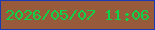文字の大きさ：5、枠の色：193ab4、背景の色：975b3b、文字の色：0dd446 無料ブログパーツのブログ時計