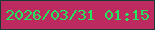 文字の大きさ：2、枠の色：193b33、背景の色：bc2a5f、文字の色：22e560 無料ブログパーツのブログ時計