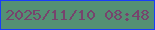 文字の大きさ：2、枠の色：193df9、背景の色：549074、文字の色：77436d 無料ブログパーツのブログ時計