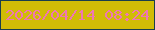 文字の大きさ：3、枠の色：193e4d、背景の色：d1bc06、文字の色：ef77b3 無料ブログパーツのブログ時計