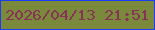 文字の大きさ：2、枠の色：193ef6、背景の色：7a893c、文字の色：853553 無料ブログパーツのブログ時計