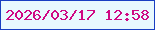文字の大きさ：1、枠の色：193fc2、背景の色：e8f9fe、文字の色：cf0883 無料ブログパーツのブログ時計